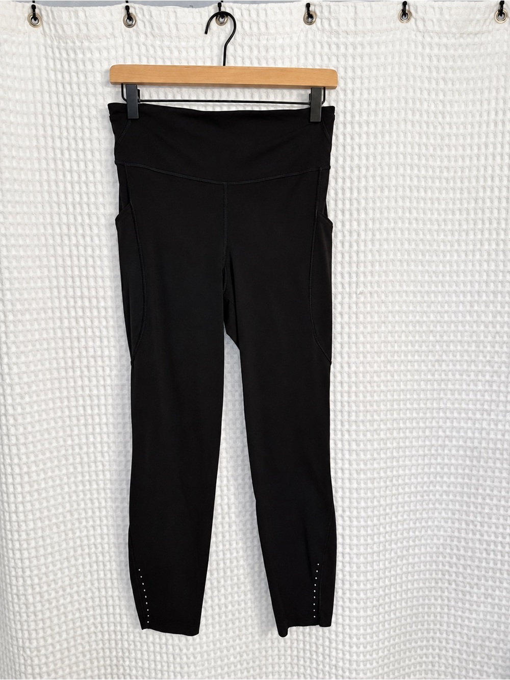 Lululemon Fast and Free High-Rise 25” Leggings with Pockets – Black – Size 8